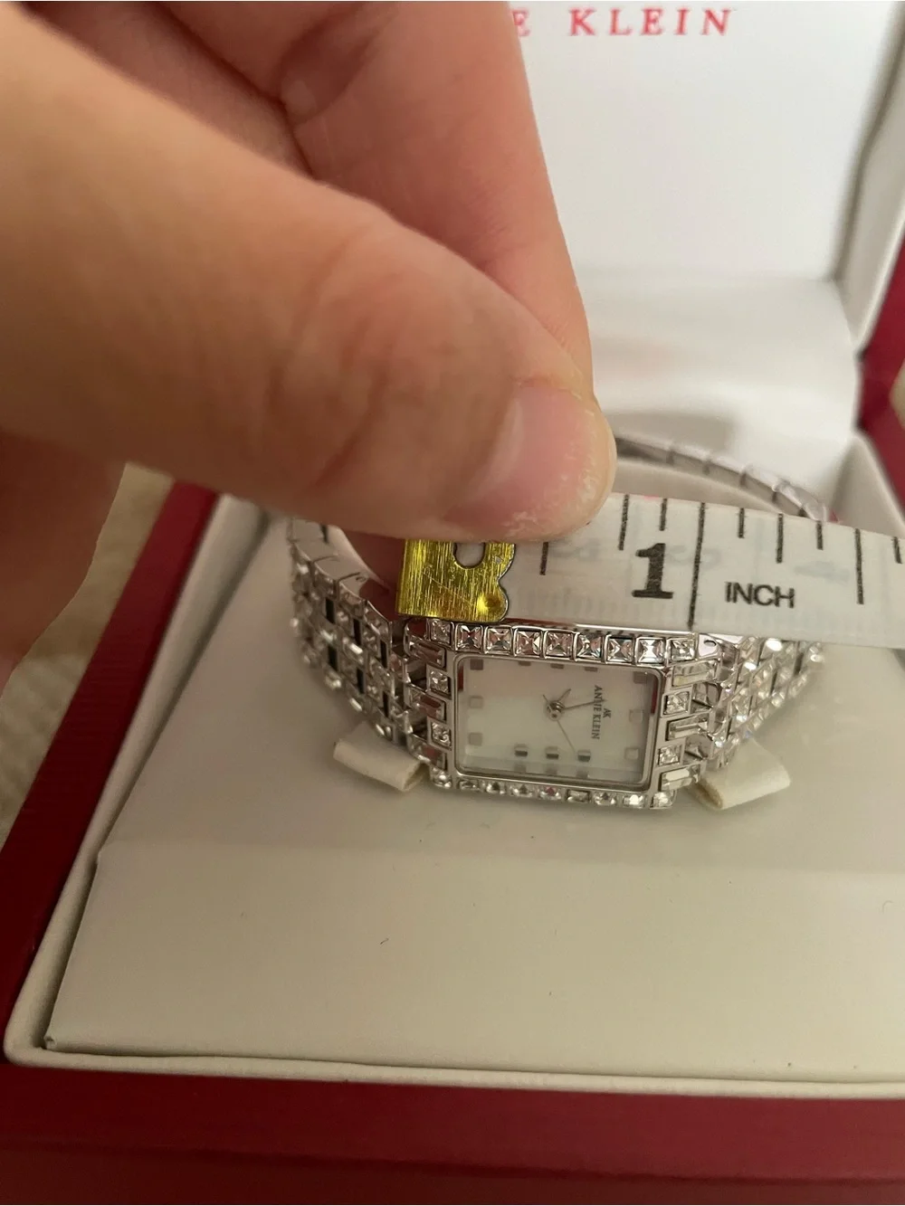 NEW with Tags and Box Anne Klein Silver-Tone Crystal Bracelet Women’s Watch
